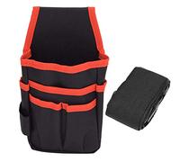 Cintur¨®n de herramientas port¨¢til Bolsa de cintura al aire Organizador de bolsillo, Bolsa de herramientas multifunci¨®n Bolsa de cintura para acampar al aire libre(Borde rojo)