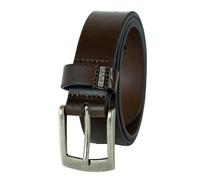 Cintur n Levi's para ni os grandes - Casual escolar para jeans, correa cl sica y hebilla de una sola punta, marr n, grande (30-32)