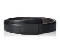 Cintur n reversible de cuero Perry Ellis para hombre con placa estampada negra, talla 20, 30