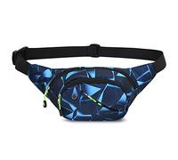 Cintura Bum Bag,Cintura Holográfica,4 Bolsas Ajustables para Correr,Caminar,Pasear Perros y Viajar al Aire Libre (H)