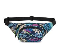 Cintura Bum Bag,Cintura Holográfica,4 Bolsas Ajustables para Correr,Caminar,Pasear Perros y Viajar al Aire Libre (F)