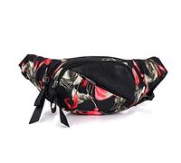 Cintura Bum Bag,Cintura Holográfica,4 Bolsas Ajustables para Correr,Caminar,Pasear Perros y Viajar al Aire Libre (A)