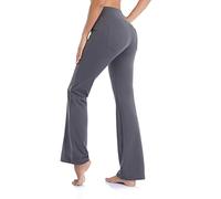 Cintura deportiva para la pierna con pantalones de bolsillo, pilates, pantalones altos para yoga, acampanados, rectos, fitness, mallas anchas, flare para mujer, pantalones de yoga, pantalones de yoga