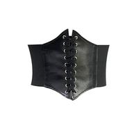 Cintura in Ecopelle Corsetto Cintura a Corsetto Donna Elastico Corsetto Cintura Vintage Corsetto Largo Cintura Corsetto Retrò Fascia Elastica Corsetto Lacci Applica a Abito da Festa Corsetto, B