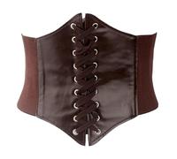 Cintura in Ecopelle Corsetto Cintura a Corsetto Donna Elastico Corsetto Cintura Vintage Corsetto Largo Cintura Corsetto Retrò Fascia Elastica Corsetto Lacci Applica a Abito da Festa Corsetto