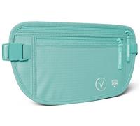 Cintura per Soldi da viaggio nascosta, portafoglio con protezione RFID, adatta per passaporto e telefono con custodia, Include 2 etichette Global Recovery, Menta, Minimalista