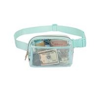 Cintura transparente para mujer y hombre, bolsa de cinturón aprobada para estadios, correa de hombro ajustable, adecuada para conciertos, viajes y eventos deportivos, 7 (Reino Unido), Riñonera