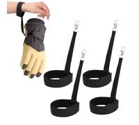 Cinturino Di Sicurezza Guanti Sportivi - Nylon 2,54 x 25,4 cm Elastico Antismarrito Con Moschettone con clip Affidabile, Sciatori Invernali, Snowboard Camminata, Cinturino Portaguanti Da Sci Outdoor,