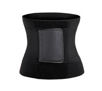 Cinturón Abdominal Para Mujeres Cinturón reductor de cintura, cinturón moldeador de abdomen con triple envoltura, banda for el sudor, faja deportiva for entrenamiento para apoyo abdominal(Black,S)