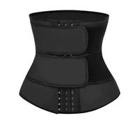 Cinturón Abdominal Para Mujeres Corsé reductor de cintura de alta compresión for mujer, faja adelgazante for vientre plano, faja de fitness abdominal para apoyo abdominal(Double Belts Black,XL)