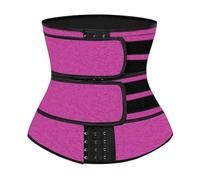 Cinturón Abdominal Para Mujeres Corsé reductor de cintura de alta compresión for mujer, faja adelgazante for vientre plano, faja de fitness abdominal para apoyo abdominal(Double Belts Red,4XL)