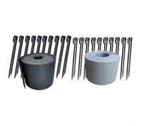 Cinturón aislante de polietileno con una altura de 12 cm y 10 m de longitud para separación de caminos (negro)