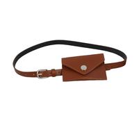 Cinturón ajustable de piel sintética para la cintura, diseño fino, cintura cincher almacenamiento espacioso actividad al aire libre diario bolsa colgante, Caramel Color, talla única, Belleza masiva