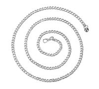 Cinturón ajustado para mujer, cintura alta, cadera, vestido plateado, eslabones de cadena de metal, 110cm, poliéster