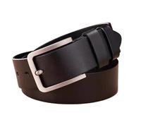 Cinturón ancho de cuero versátil para hombre, con hebilla, color negro, negro, Taille unique