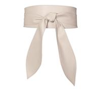 Cinturón ancho para mujer, cinturón ancho con lazo anudado, cinturón ancho de piel, para bodas, bailes, fiestas, banquetes, actuaciones y eventos formales, beige, M 11,5 x 212 cm