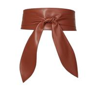 Cinturón Ancho para Mujer, Estilo Bohemio, con Lazo Anudado, Estilo Obi, para Atar, para Suéteres, Ropa Y Vestidos, Marrón, unico