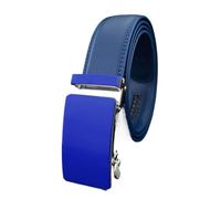 Cinturón blanco con hebilla automática for hombre, 3,5 cm, correa de cintura for golf, cuero genuino, for negocios Para Negocios y Eventos Formales(110,Blue)