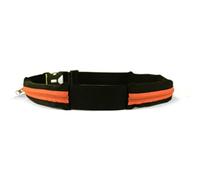 Cinturón Boa L'Original Bolsa Banana - 2 bolsillos Ultra Extensibles - Deporte, Running a Pie, Jogging, Equitación, Fitness, Viajes, Senderismo, Teléfono, Gourde, Anti Pick-Pocket Belt, naranja, L/XXL