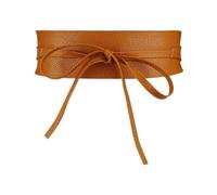 Cinturón bohemio para mujer de piel sintética envolvente Cummerbund para mujer, cinturón de corsé ancho, canela, 220cm