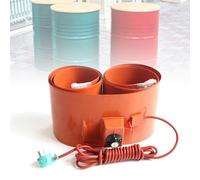 Cinturón calefactor de tambor de aceite, almohadilla de calefacción eléctrica de goma de silicona de 20-200 L con termostato ajustable de 30-150 ℃, 800 W, 86 x 20 cm