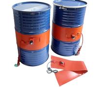 Cinturón Calefactor para bidones de Aceite, Calentador de bidones metálicos de 20 a 200 litros, cinturón Calefactor eléctrico de Silicona con termostato,20L 860 * 200 800w