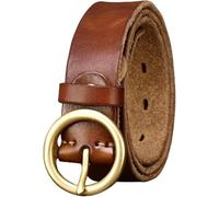 Cinturón Cinturón de moda cinturones de piel de vaca cinturones de 3cm de ancho para hombres con hebilla redonda dorada cinturón para hombres y mujeres cinturón ajustable para hombres Relajado