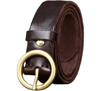 Cinturón Cinturón de moda cinturones de piel de vaca cinturones de 3cm de ancho para hombres con hebilla redonda dorada cinturón para hombres y mujeres cinturón ajustable para hombres Relajado