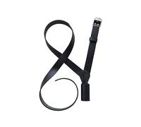 Cinturón cruzado de piel auténtica, soporte para poste, correas ajustables para el hombro derecho e izquierdo, marrón, negro y blanco para desfile del ejército, accesorio de uniforme ceremonial, Negro