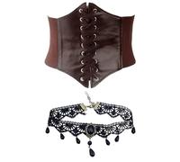 Cinturón De 1 Pieza Y Collar De 1 Pieza, Accesorios Retro, Accesorios De Juego De Roles, Accesorios De Vestuario Disfrazados.