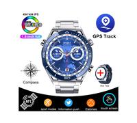 (Cinturón de acero azul) 2025 NUEVO Reloj inteligente GPS NFC DT-Ultra Adulto Asistente de voz IA HD Llamada Bluetooth