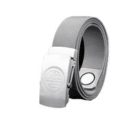 Cinturón De Acero Inoxidable for Hombre, Trenzado Magnético, Sin Cuero, Hebilla Automática, Cinturón Ajustable for Trajes, Pantalones Vaqueros, Uso Diario Formal(Silver D,110CM/43.3'')