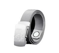 Cinturón De Acero Inoxidable for Hombre, Trenzado Magnético, Sin Cuero, Hebilla Automática, Cinturón Ajustable for Trajes, Pantalones Vaqueros, Uso Diario Formal(Silver B,120CM/47.3'')