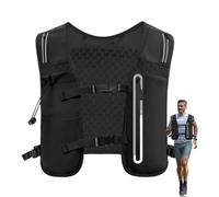 Cinturón de agua 4L Trail Running Chaleco | Correas de pecho ajustables con reflectores de seguridad y soporte para teléfono móvil unisex para correr, ciclismo