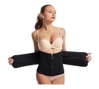 Cinturón de apoyo lumbar para la espalda, faja moldeadora de compresión invisible para el cuerpo, faja moldeadora de cintura, corsé de abdomen, Negro, M
