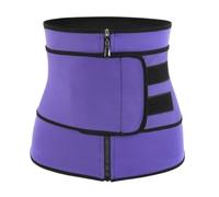 Cinturón de apoyo lumbar para la espalda, faja moldeadora de compresión invisible para el cuerpo, faja moldeadora de cintura, corsé de abdomen, Morado (, XX-Large
