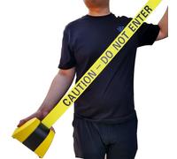 Cinturón de barrera magnético para montaje en pared, barrera retráctil, con carcasa de plástico ABS, sistema de guía de personas de cinturón de 5/10 m, con texto en inglés "CAUTION - Do Not Enter"