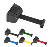 Cinturón de barrera para fila, barreras retráctiles de pared con cinturón, barrera retractable de control de multitudes de 200/300/500 cm para parque infantil, parque o hotel black 500mm