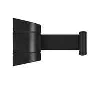 Cinturón de barrera retráctil de 32 pies, cuerda de seguridad montada en la pared con carcasa de ABS negro, ideal para aeropuertos, bancos, escuelas, resistente y fácil instalación