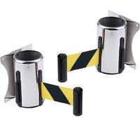 Cinturón de Barrera retráctil de Pared de 3 Metros, Sistema de Control de Colas de Seguridad, Barrera de gestión de multitudes de fácil instalación para Eventos y Seguridad pública.