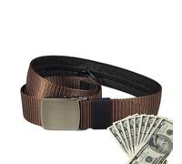 Cinturón de bolsillo de viaje, cinturón con bolsillo para dinero en efectivo, cinturón de seguridad para objetos de valor, cinturón antirrobo de viaje, cinturón de cartera seguro para hombres