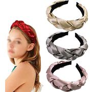 Cinturón de cabello de mujer 3PCS Headbands For Women Wide Twisted Knotted Headband Weaving Shape Headband Hair Hoop Hair Accessories Cinturón de cabeza