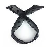 Cinturón de cabello de mujer 5pcs Women Polka Dots Print Wire Headband Hairband Wired Hair Tie Scarf Head Wrap Cinturón de cabeza