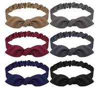 Cinturón de cabello de mujer 6PC Women Headband Solid Bow For Girl Hairbands Turban Knot Headband Fashion Accessoire Cinturón de cabeza