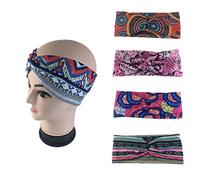 Cinturón de cabello de mujer Headbands For Women, 5 Pack Womens Wide Knotted Head Bands Workout Hair Accessories For Women Cinturón de cabeza