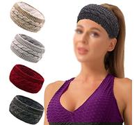 Cinturón de cabello de mujer Winter Knit Crochet Turban Headband Stretch Headbands Warmer For Women Winter Headwrap Cinturón de cabeza