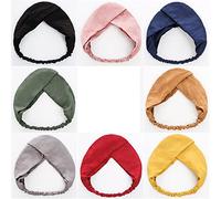 Cinturón de cabello de mujer Women's Criss Cross Suede Headbands Elastic Twisted Head Wrap Knotted Hair Band,Hair Band Accessories Pack Of 8 Cinturón de cabeza