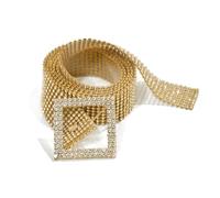 Cinturón de cadena con diamantes de imitación brillantes para mujer, hebilla de lujo, cuentas de metal, cintura para discoteca, cinturón de diamantes de imitación, a, Talla única