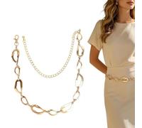 Cinturón de cadena mujer,Joyería Metálica Delicada Decorativa | Cinturón Corporal Cadena Eslabones - Para Mujeres, Chicas, Vestidos, Vaqueros, Falda, Pantalones, Cadera, Concierto, Festival, Playa, Ve