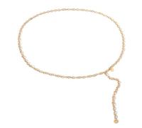Cinturón de cadena para mujer Fashionable Women's Metal Dress Waist Chain Belt(1pc gold)